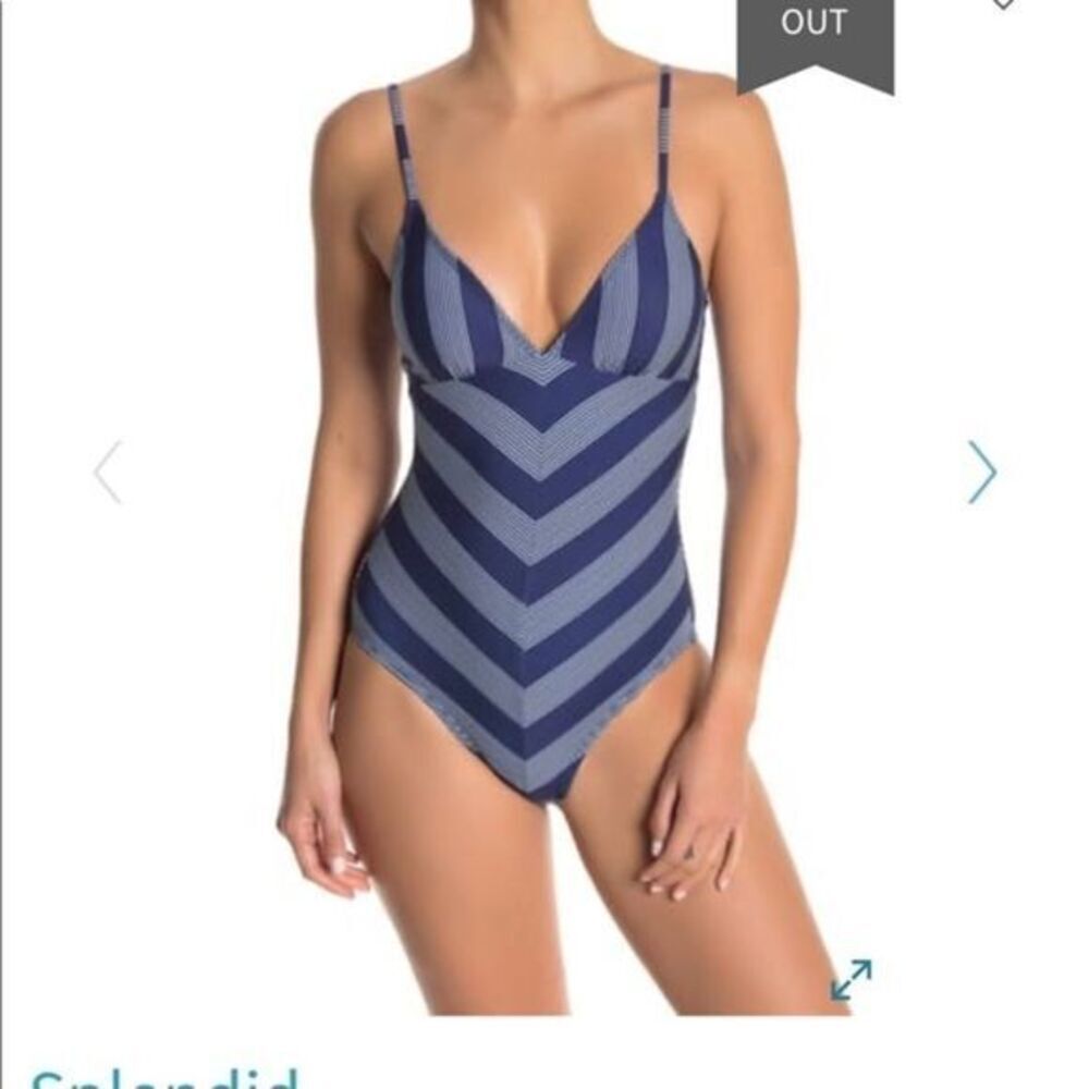 NWT Splendid Chevron One Piece XS Swimsuit…